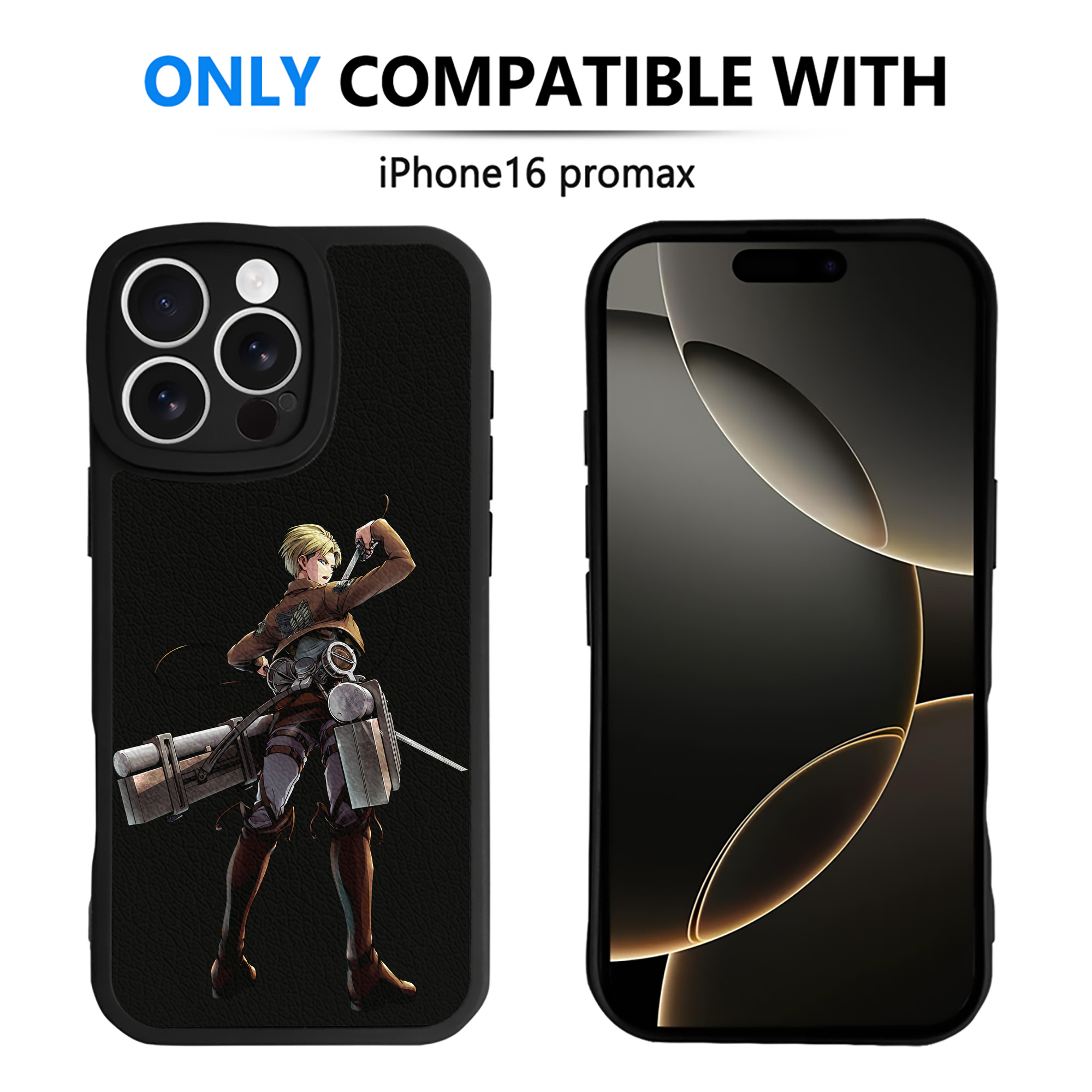 （画像用） 進撃の巨人 Attack on Titan 【iPhone 16シリーズ対応】シリコンスマホケース（レザー調） 材質：シリコン